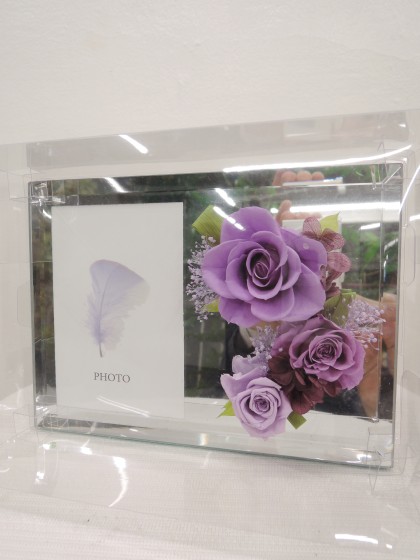 写真立てプリザーブドフラワー(紫色）PR-20のイメージ